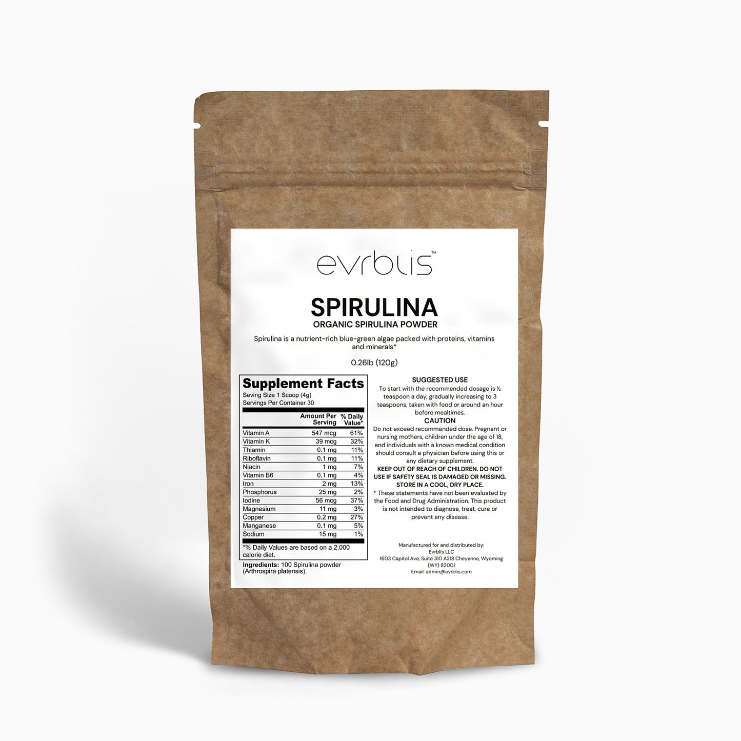 Evrblis Spirulina Powder