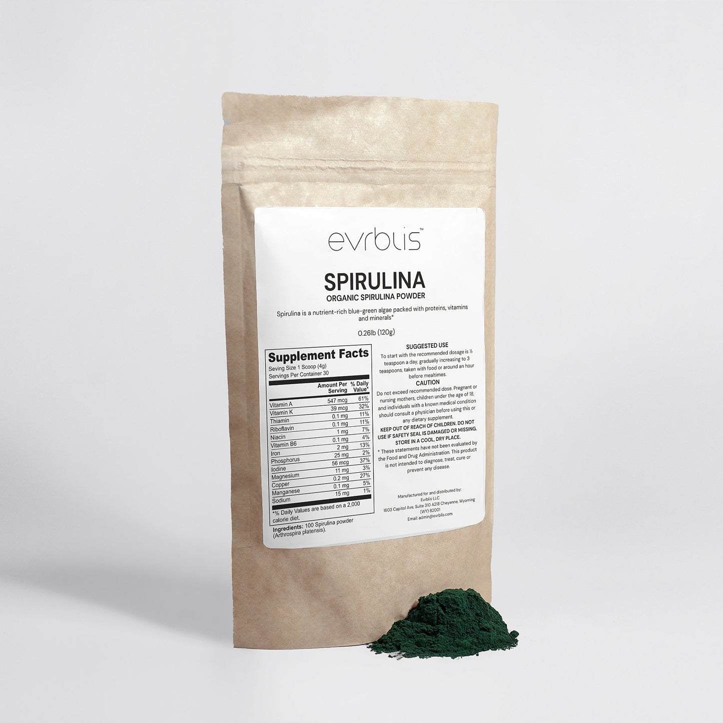 Evrblis Spirulina Powder
